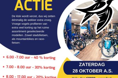 Vroege vogel & kortingsactie zaterdag 28 oktober!