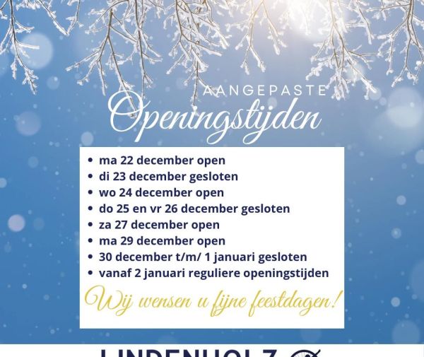 Openings en sluitingsdagen kerstvakantie 2025/2026